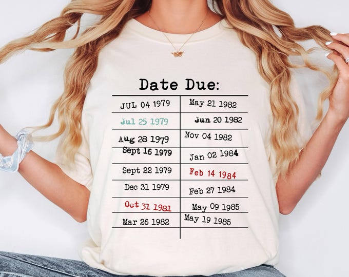 Date Due Shirt, Library Card Shirt, Book Lover Shirt, Funny Reader Tee, Vintage Library Graphic Shirt, Comfort Colors Tee