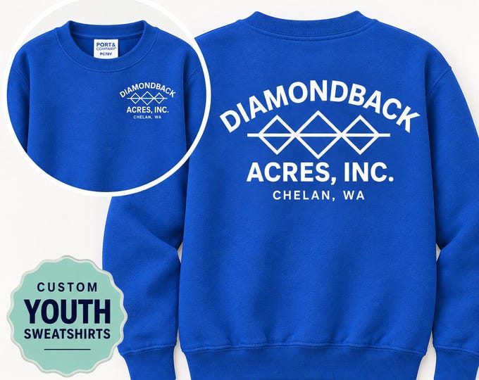 Custom Youth Sweatshirt, Kids Logo Sweatshirt, Personalized Business Logo Sweatshirt, Front and Back Logo, Port and Company