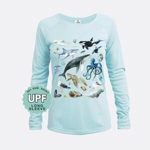 Sea Creatures Sunshirt: UPF 50+ Moisture Wicking Long Sleeve Tee