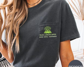 Custom Text Pocket T-Shirt: Personalized Unisex Tee