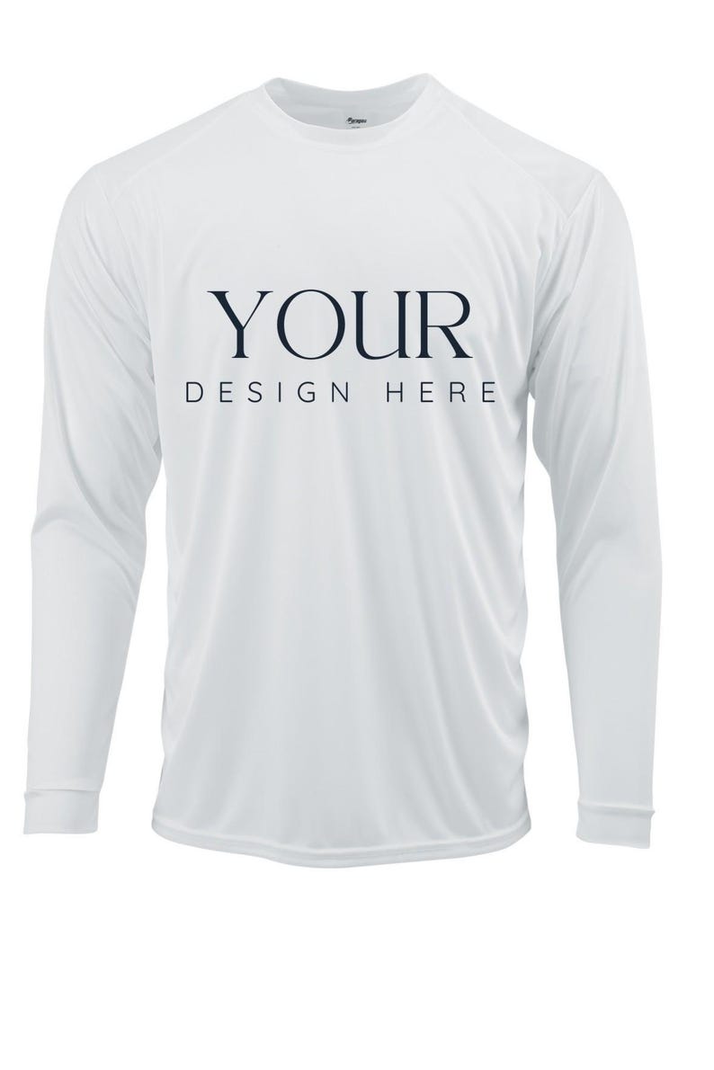 Custom UPF 50+ Moisture Wicking Long Sleeve Sun Shirt Fishing Shirt Boat Crew Shirt Matching Boating Shirt Coastal Trip Group Shirt WHITE