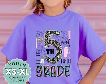 Fifth Grade Back to School Shirt: Youth Tee for Girls