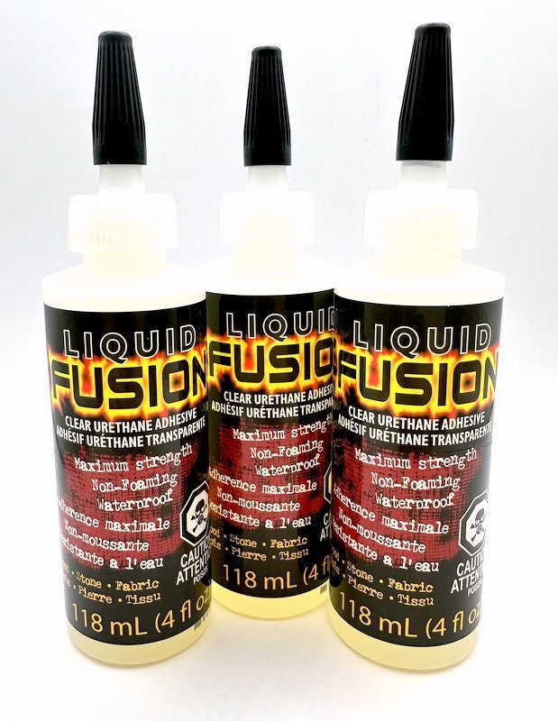 Liquid Fusion Waterproof Clear Urethane Glue, 4oz non-toxic & Fast