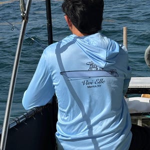 Custom UPF 50+ Moisture Wicking Long Sleeve Sun Shirt Fishing Shirt Boat Crew Shirt Matching Boating Shirt Coastal Trip Group Shirt image 4