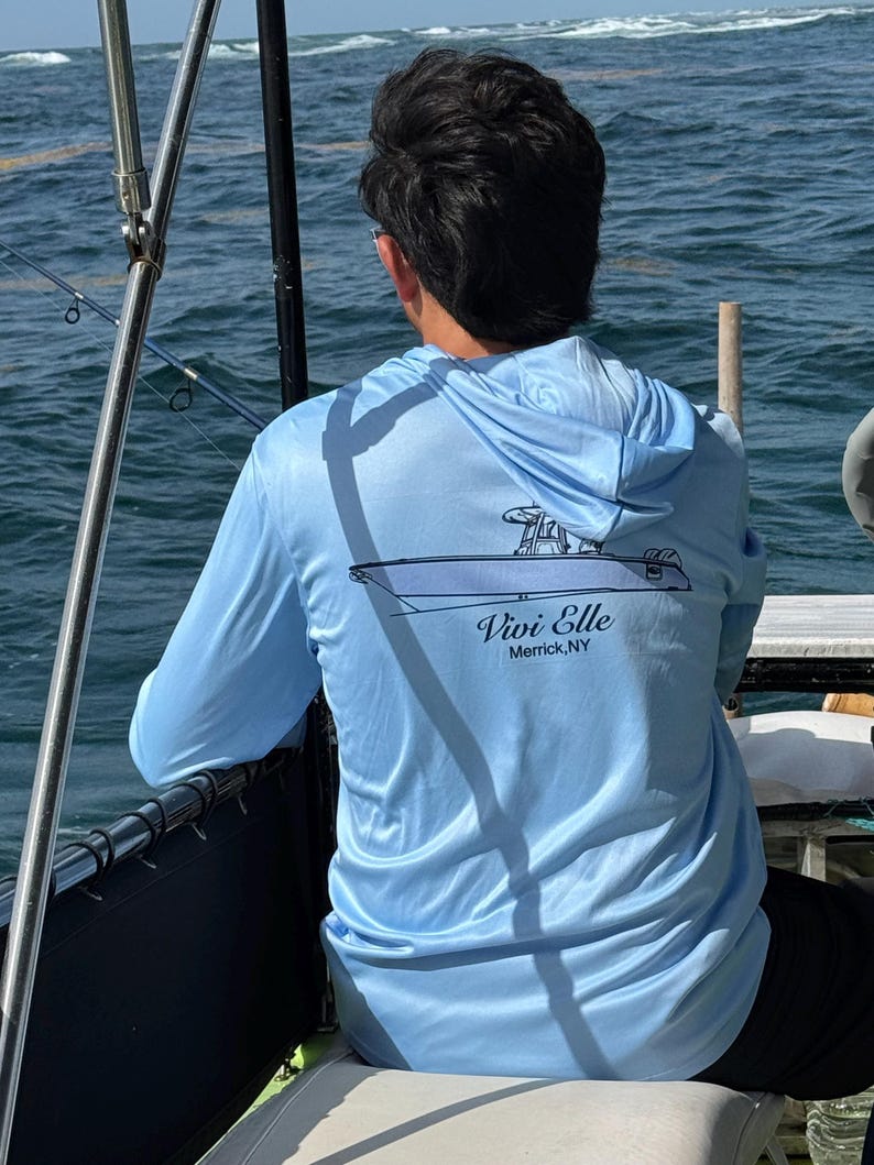 Custom UPF 50+ Moisture Wicking Long Sleeve Sun Shirt Fishing Shirt Boat Crew Shirt Matching Boating Shirt Coastal Trip Group Shirt image 4