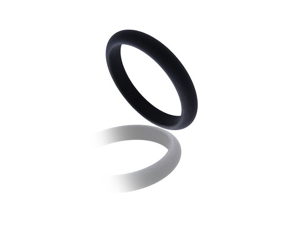 black stackable rings