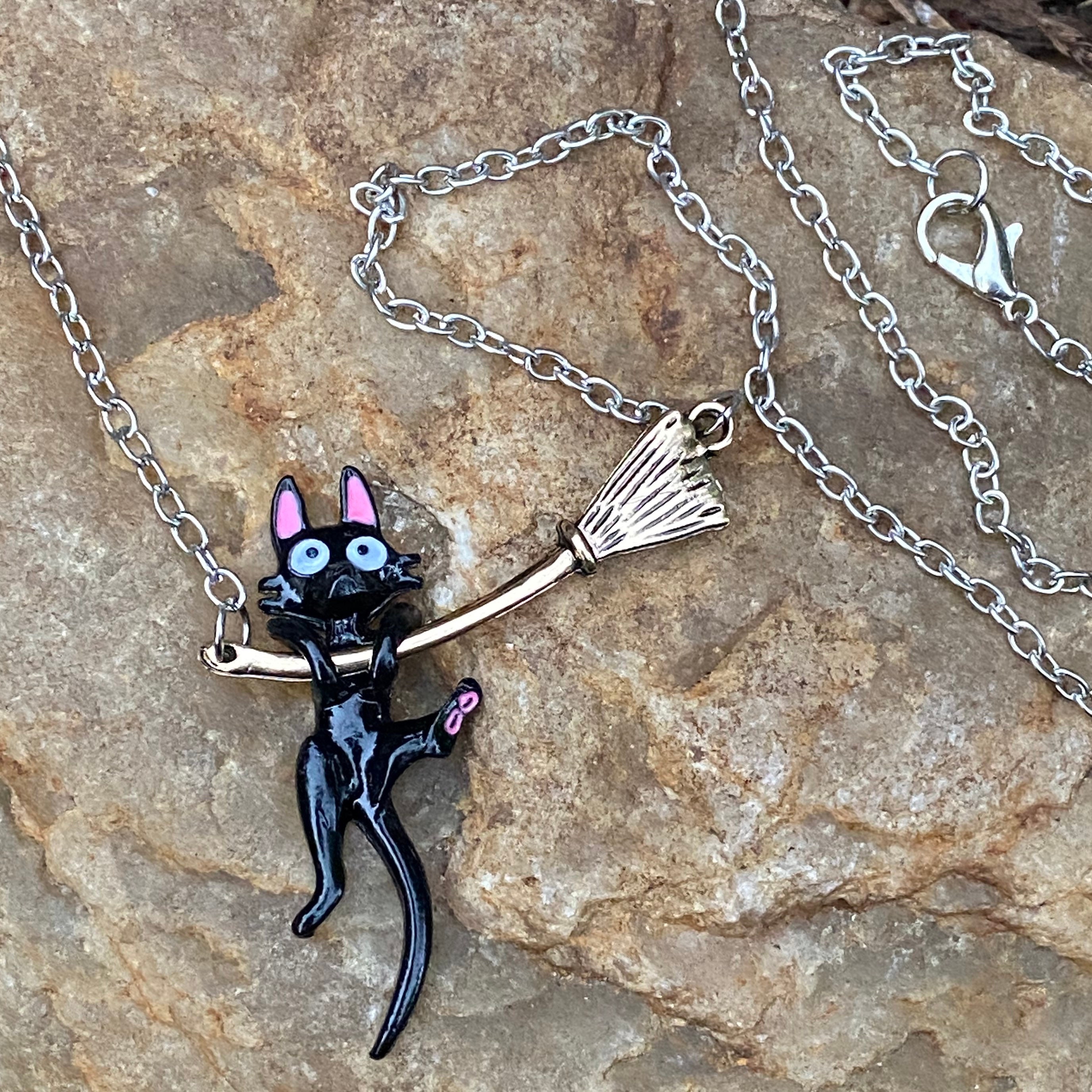 Sterling Silver and Enamel Stick Kitty Necklace – Mark Poulin Jewelry