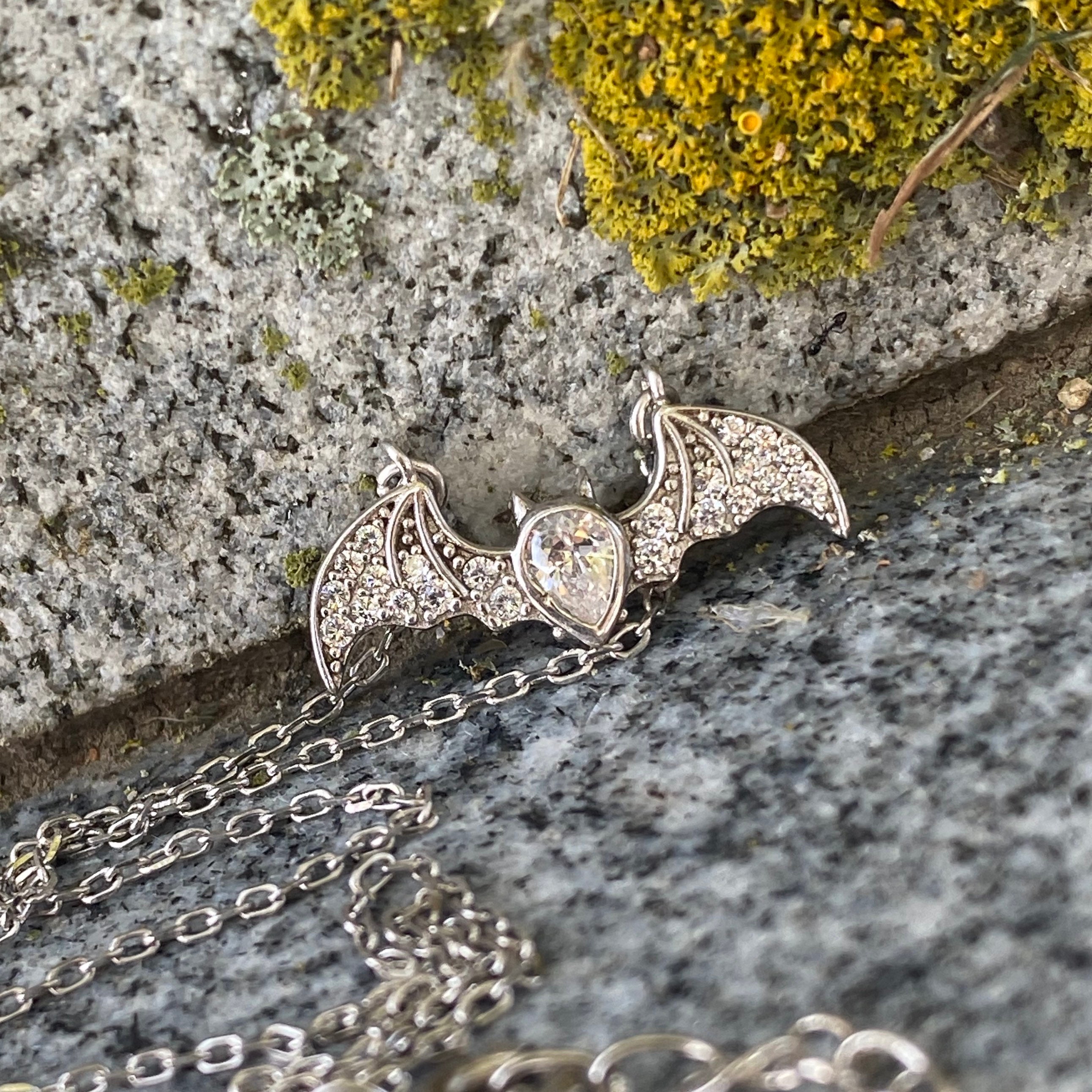 Sterling Silver Bat Necklace – Jamies Jewellers