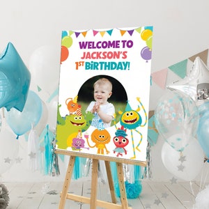 Super Simple Songs 1. Geburtstag Poster | 1. Geburtstag Willkommensschild | Einfache Lieder Dekor Willkommen Geburtstag Zeichen DIGITAL DOWNLOAD