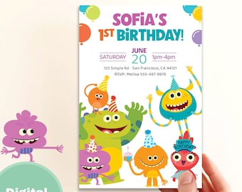Super Simple Songs Birthday Invitation: Monster Party (Digital Download)