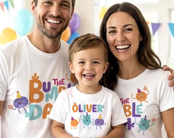 Bumble Nums Family group shirts Mom and Dad and child birthday shirt super simple songs birthday shirt