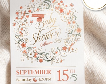 Custom Baby Shower Invitation, Baby Shower Invite, PRINTABLE DOWNLOAD