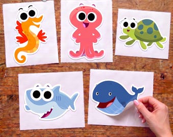 Finny and Friends Preschool Stickers for classroom decor