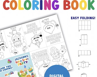 Super simple songs coloring Book Personalized party favors mini printable birthday coloring book