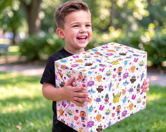 Super Simple Songs Gift Wrapping Paper Playful Monster Party Theme