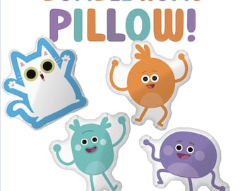 Super Simple songs Pillow Bumble Nums Shaped Pillow Kids, Soft Bumble Nums Plush Pillow Gift, Unique Cartoon Cushion for kids room Decor