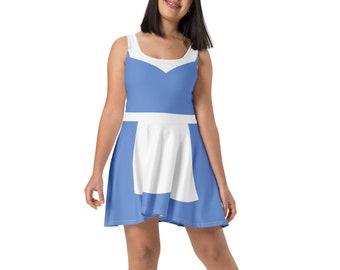 Belle Kleid, Belle Kostüm für Frau, die schöne und das Biest, Erwachsene Belle Kostüm, Disney Prinzessin, Belle Blaues Kleid Kostüm für Frau