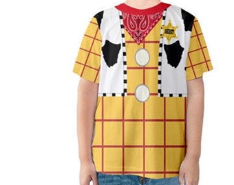 Toy story Woody Tshirt - Toddler Woody Costume - toy story - Birthday Costume - Halloween Outfit- Toy Story Costume - toddler costume