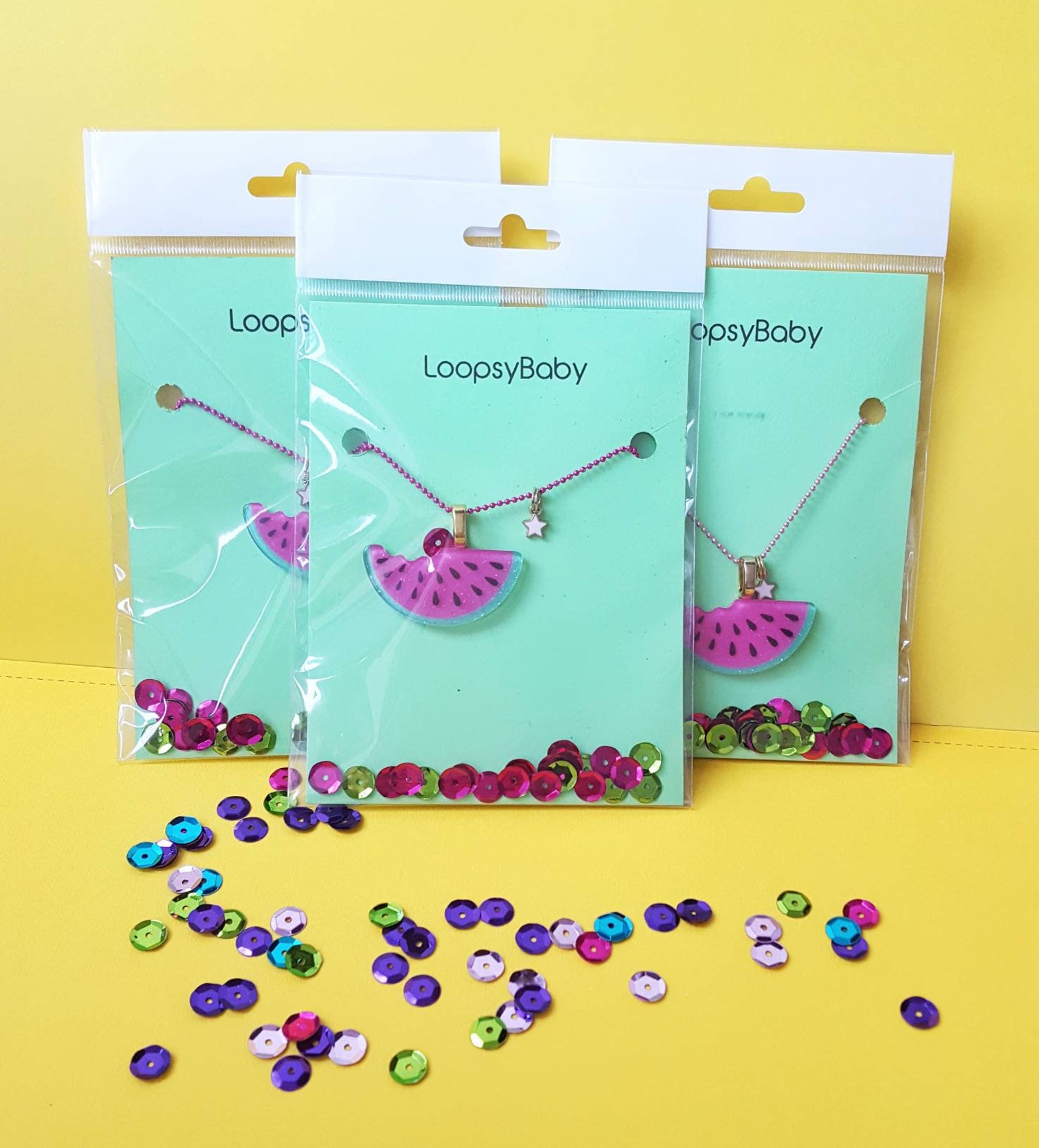 Watermelon Necklace for girls Necklace for Toddler Tassel Etsy