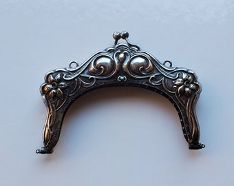 Art Nouveau Arched German Silver Purse Frame