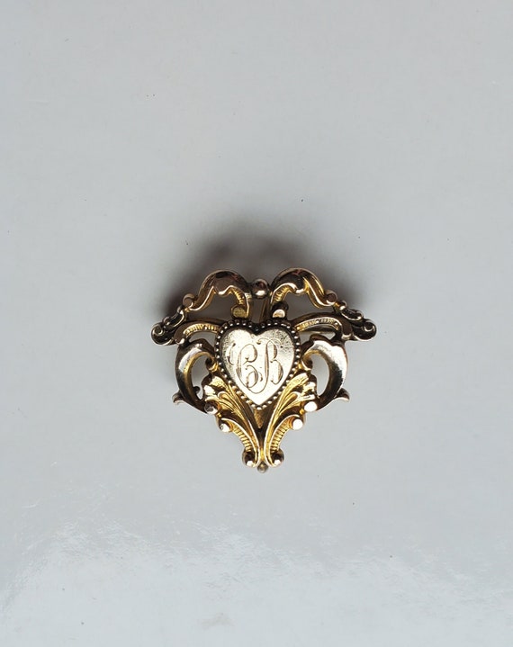 Antique 19th C. Chatelaine Watch Pin, Monogramed … - image 8