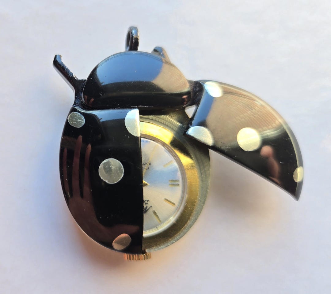 Vintage Cicada Pendant Watch, Mechanical Movement 17 Jewels