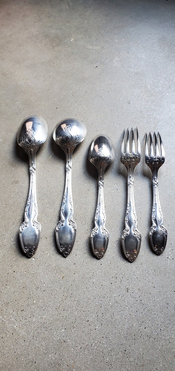 Antique Tiffany & Co. Sterling Silver Flatware, Broom Corn Pattern
