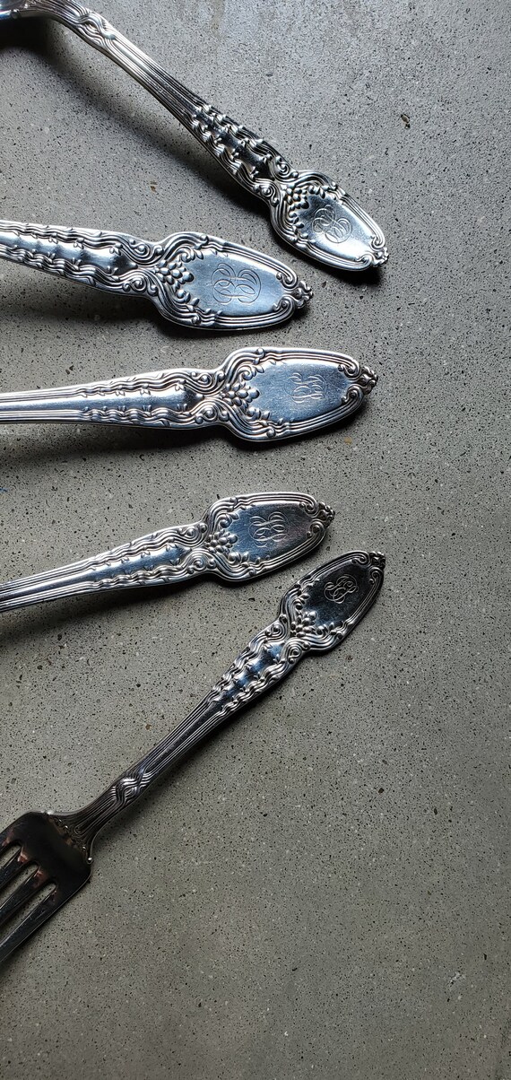 Antique Tiffany & Co. Sterling Silver Flatware, Broom Corn Pattern