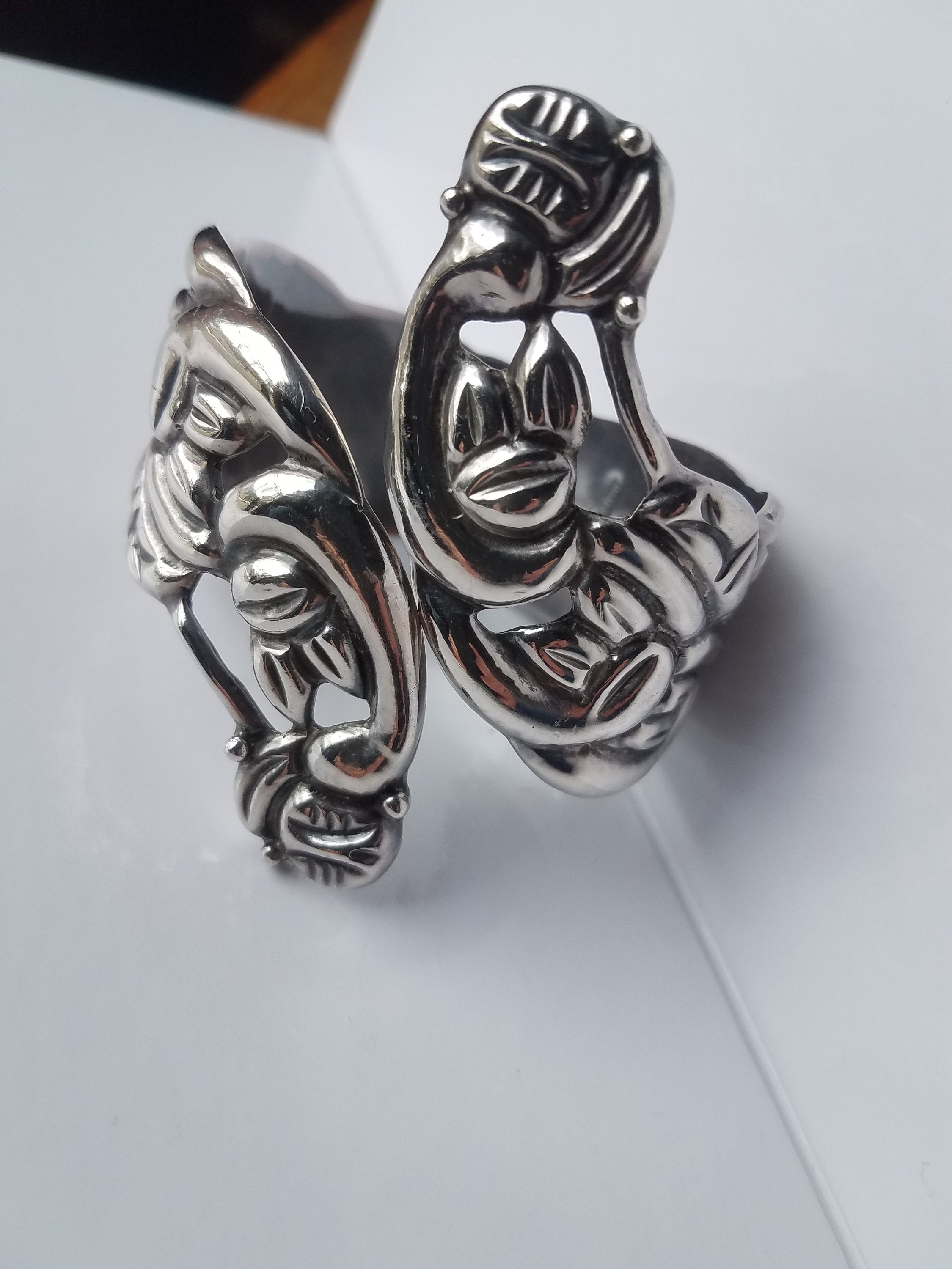 Bracelet à Maillons En Argent Sterling Incrusté D'ormeau - Los Ballesteros Taxco, Mexique - Occasion
