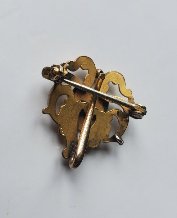 Antique 19th C. Chatelaine Watch Pin, Monogramed … - image 6