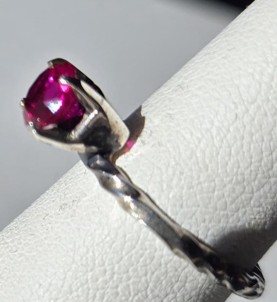 Vintage Sterling Stackable Solitaire Stone Rings … - image 3