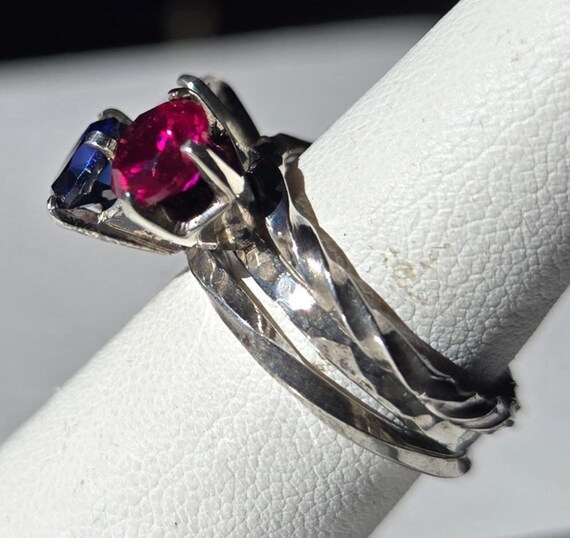 Vintage Sterling Stackable Solitaire Stone Rings … - image 8