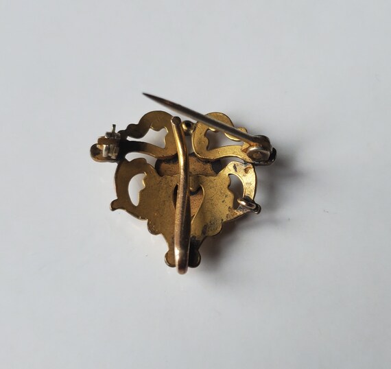 Antique 19th C. Chatelaine Watch Pin, Monogramed … - image 5