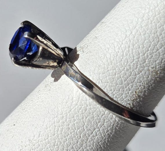 Vintage Sterling Stackable Solitaire Stone Rings … - image 4