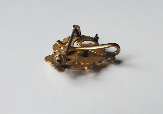 Antique 19th C. Chatelaine Watch Pin, Monogramed … - image 4