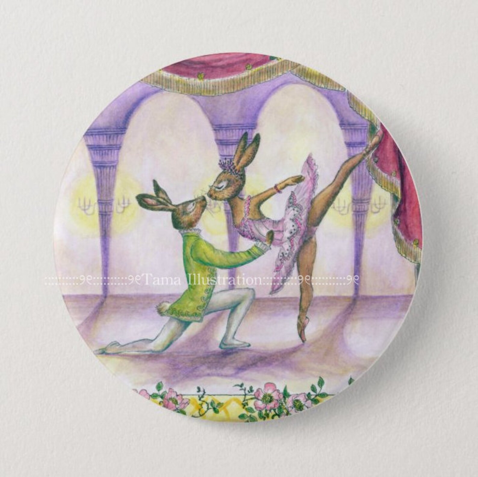 Sleeping Beauty Ballet Bunnies Buttons - Merde Gift (set of 2) - Etsy