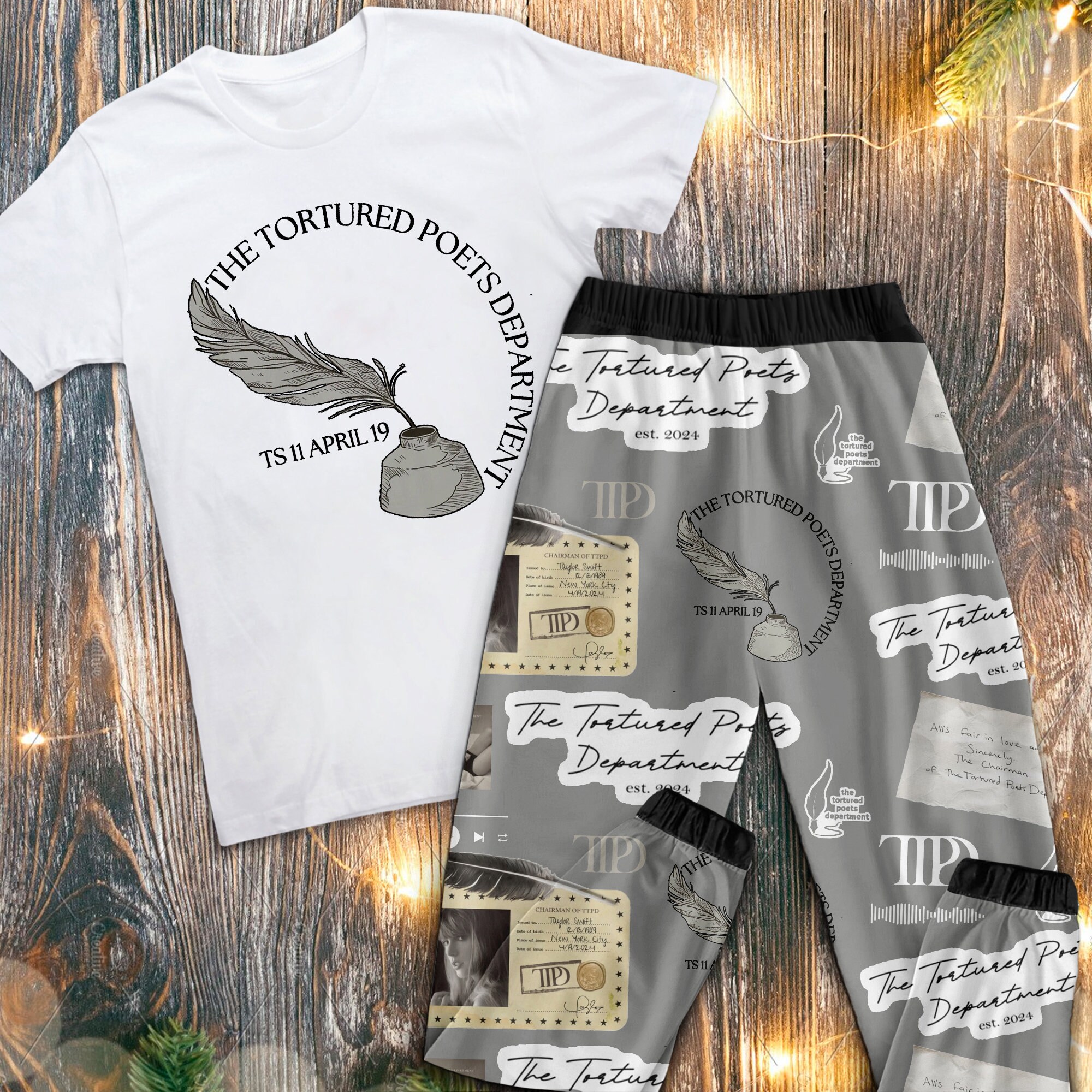 The Tortured Poets Pajamas Set, Taylor Merch, Tortured Poets Pajamas Pants