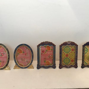 Reserved for Ariana 1960’s Cloisonn’e easel style picture frame made with Brass and Metal.