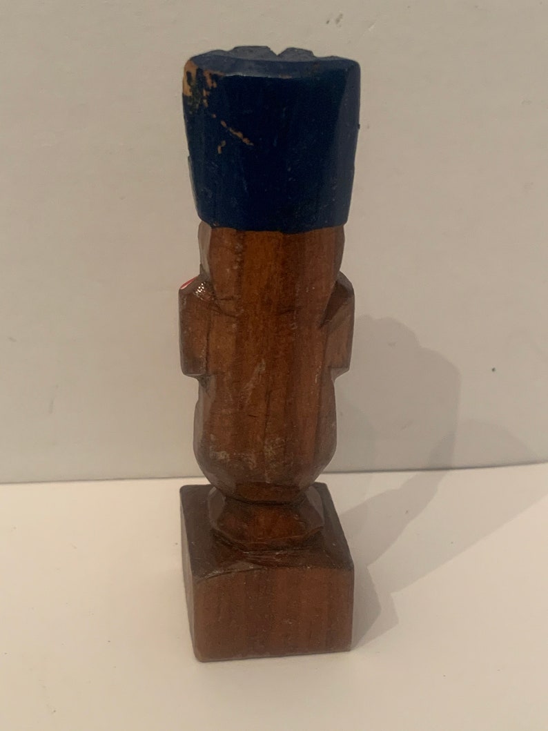 Vintage dime store hand carved Mini totem/tiki statue . image 3