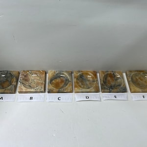vintage Italian heavy square stone agate ashtray choose your color