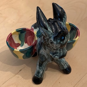 vintage ceramic dime store donkey succulent planter  japan NOS