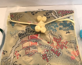 Vintage Japanese silk wallets style -001