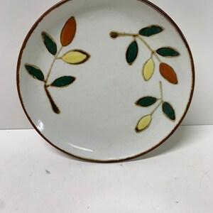 vintage dime store leaf pattern 7.5 inch plate/dish japan nos