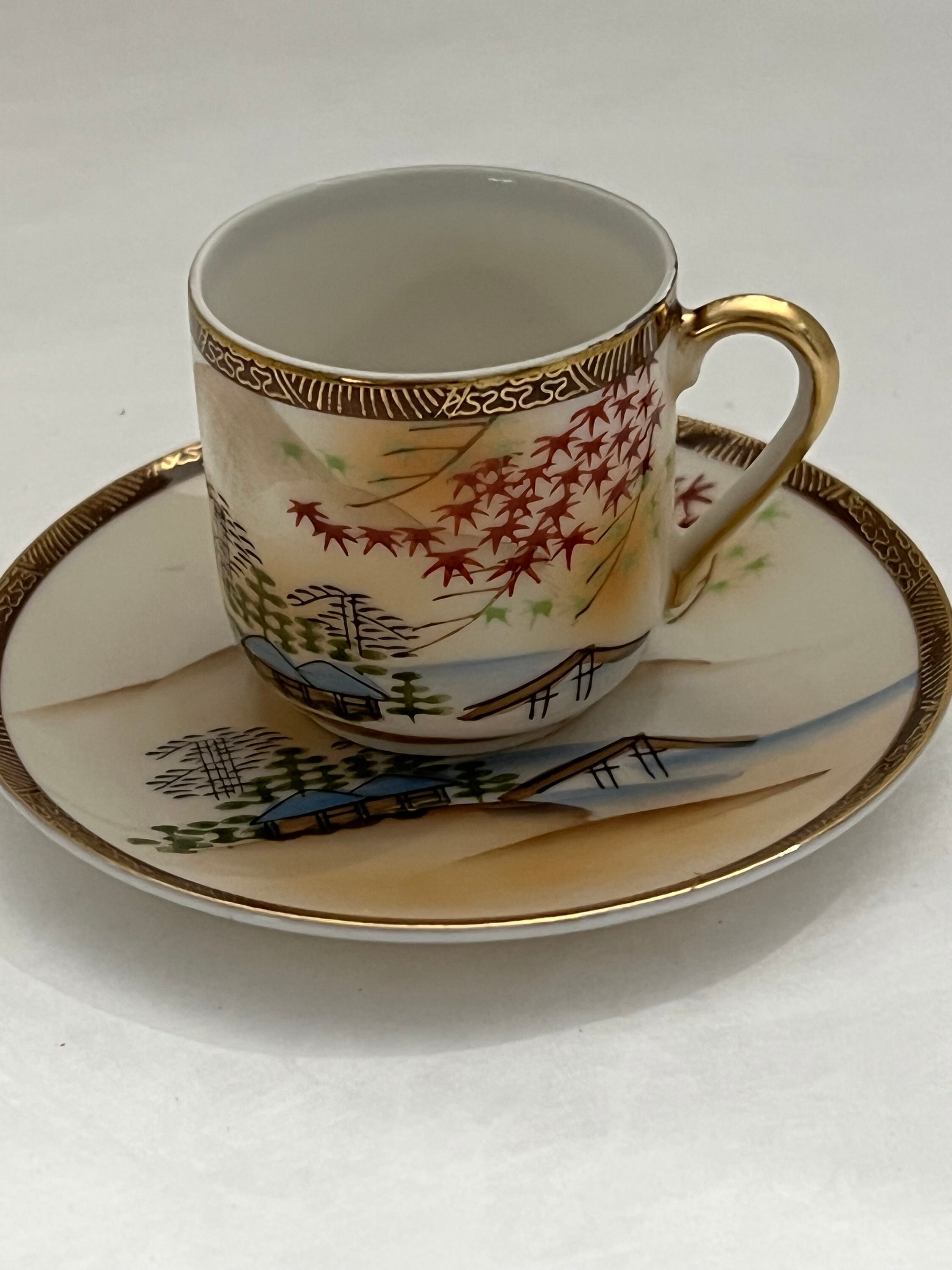 Vintage Dime Store Bone China Tea/espresso Cup Set of 4 With