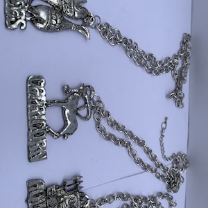 vintage heavy metal zodiac medallion necklace