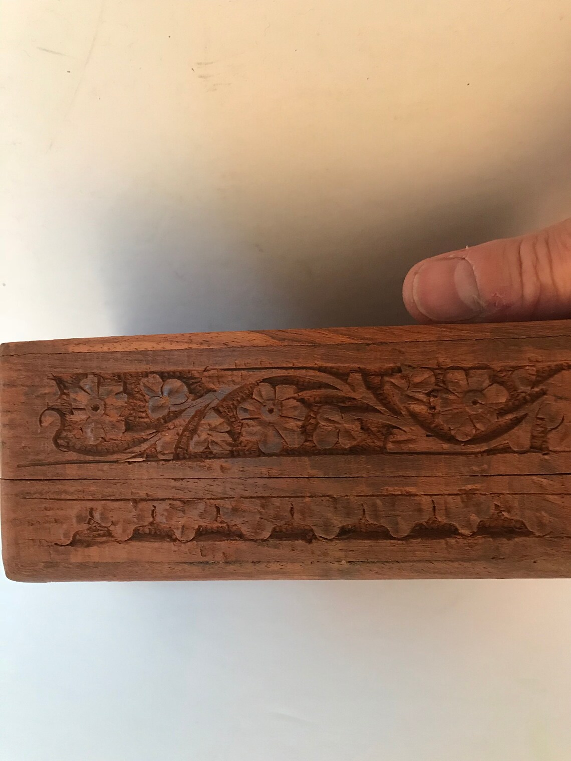 Hand Carved Sheesham Wood Block Fridge Magnet 33