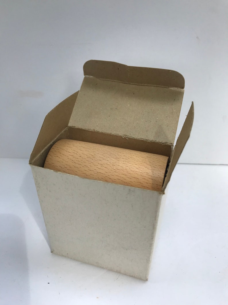 Vintage wood salt and pepper shaker Japan NOS boxed.