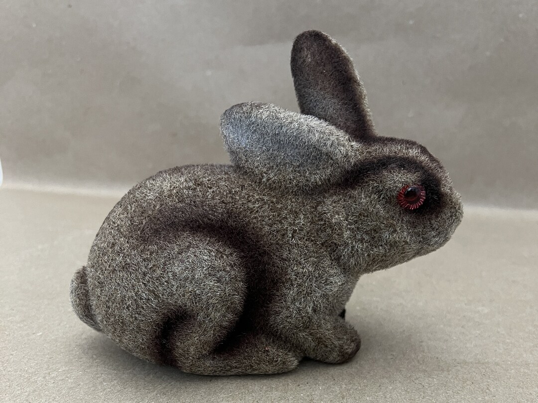 Vintage Dime Store Carnival Prize Bunny Rabbit Flocked Bank. - Etsy