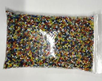Vintage Venetian glass seed (sead) bead jumbo wholesale lots 10 ounces approx. 248 grams multi-colors