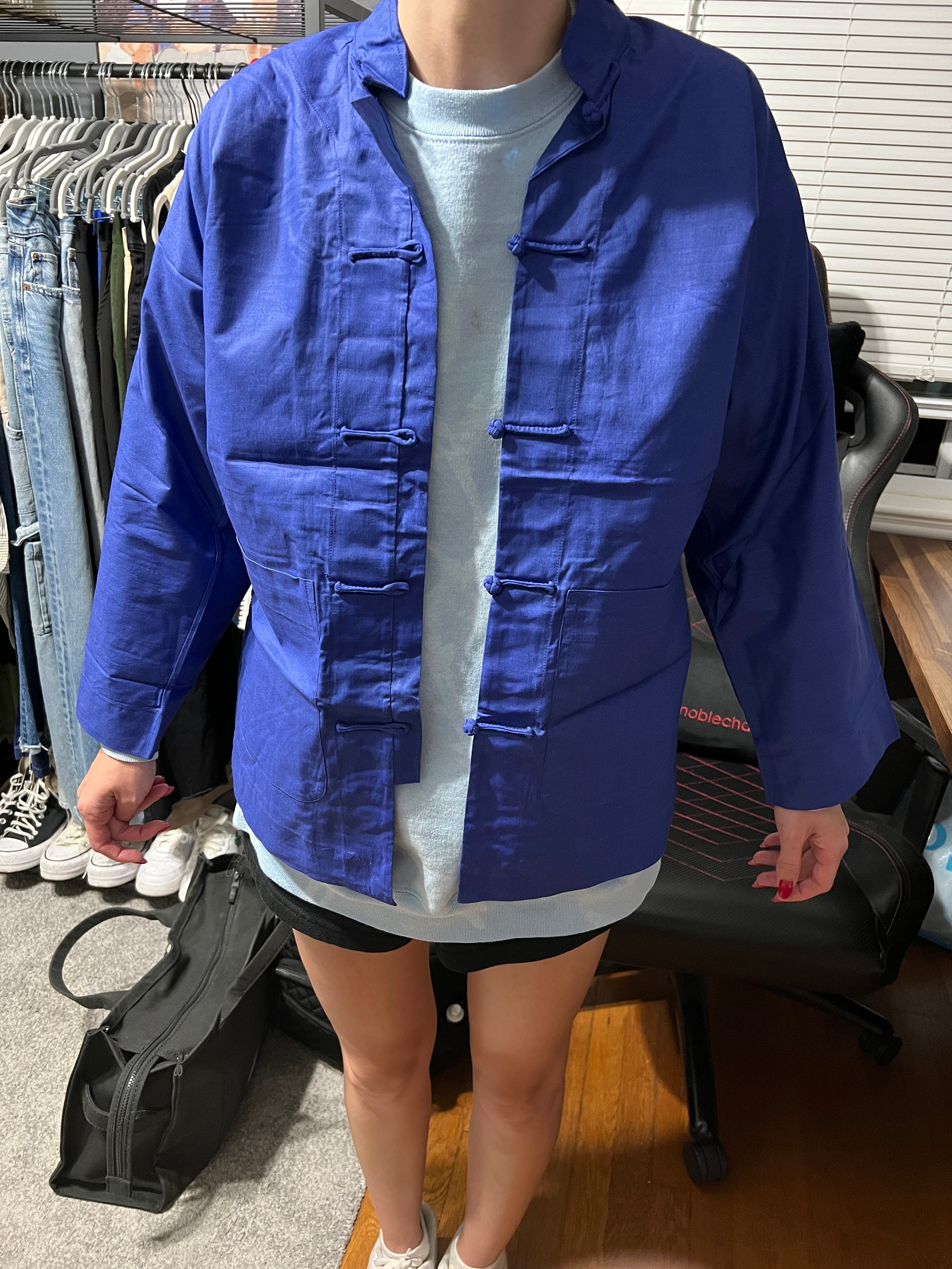 Blue Chinese Jacket - Etsy